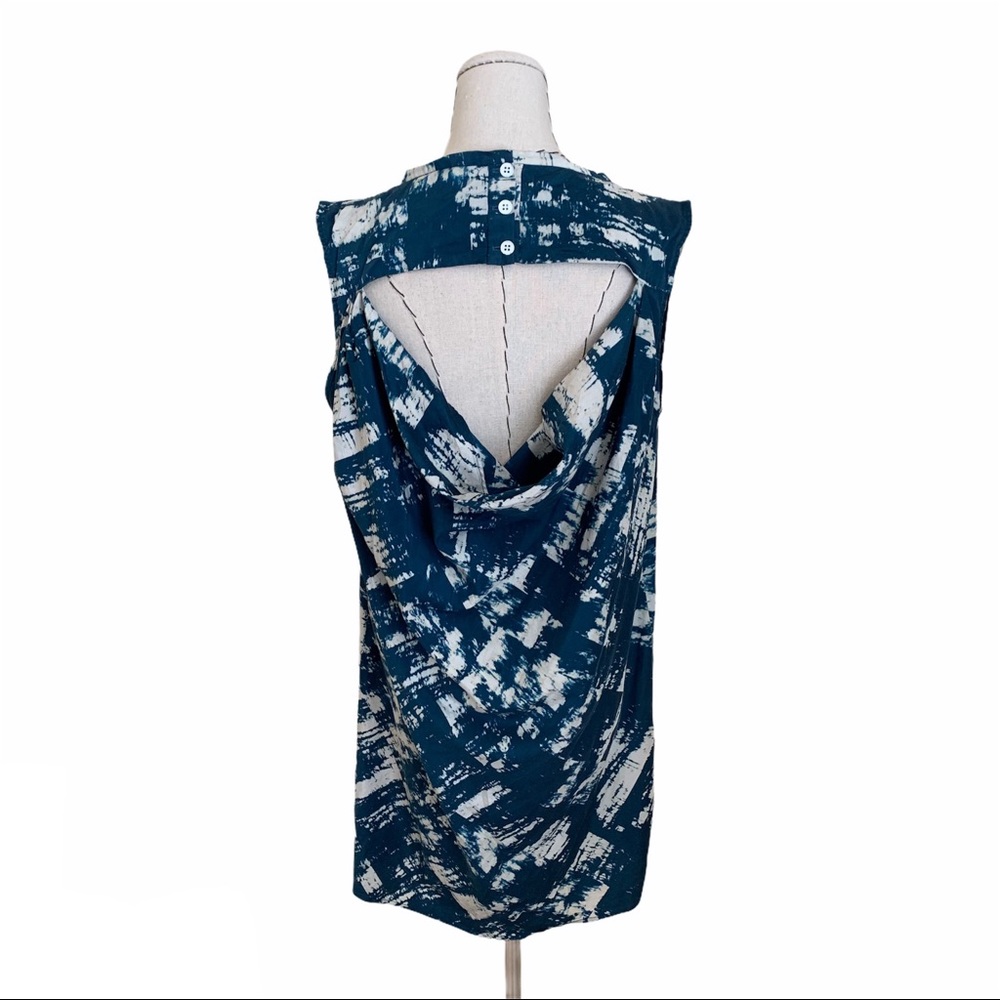Sea New York Print Open Back Silk Mini Dress sz 2